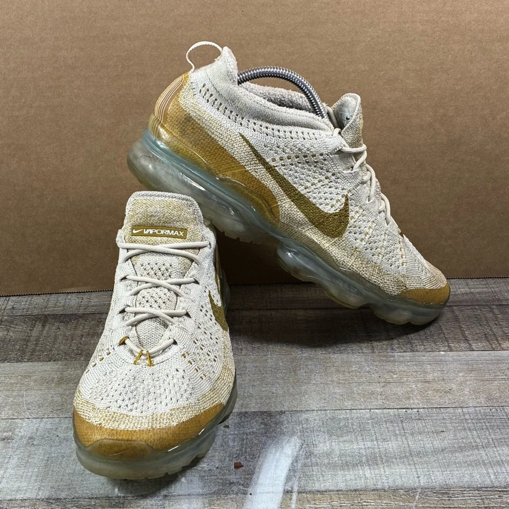 Nike Air Vapor Max Flyknit Sandrift Bronzine Men’s Shoes Sneakers Size 11 - Picture 7 of 11